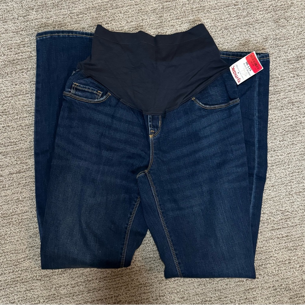 NWT Old Navy Maternity Straight Jeans 6 LONG